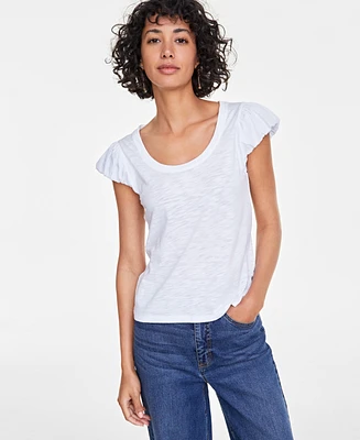 On 34th Women's Bubble-Sleeve Scoop-Neck T-Shirt