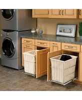 Rev-a-Shelf 20'' Pullout Wire Basket Clothes Hamper, Chrome, Hrv-1520 S Cr