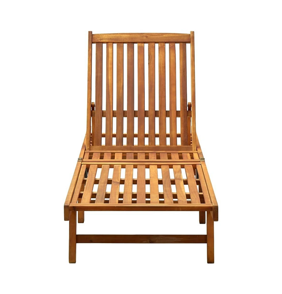 vidaXL Sun Lounger Solid Acacia Wood