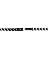 Bulova Black-Tone Stainless Steel Link Chain Bracelet