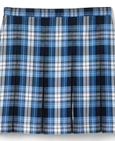 Lands' End Big Girls Plaid Box Pleat Skirt Top of the Knee