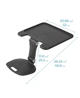 ECR4Kids The Surf Folding Portable Lap Desk, Large, Black, 1-Piece
