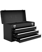 Portable Tool Chest Box Storage Cabinet Garage Mechanic Organizer 3 Drawers