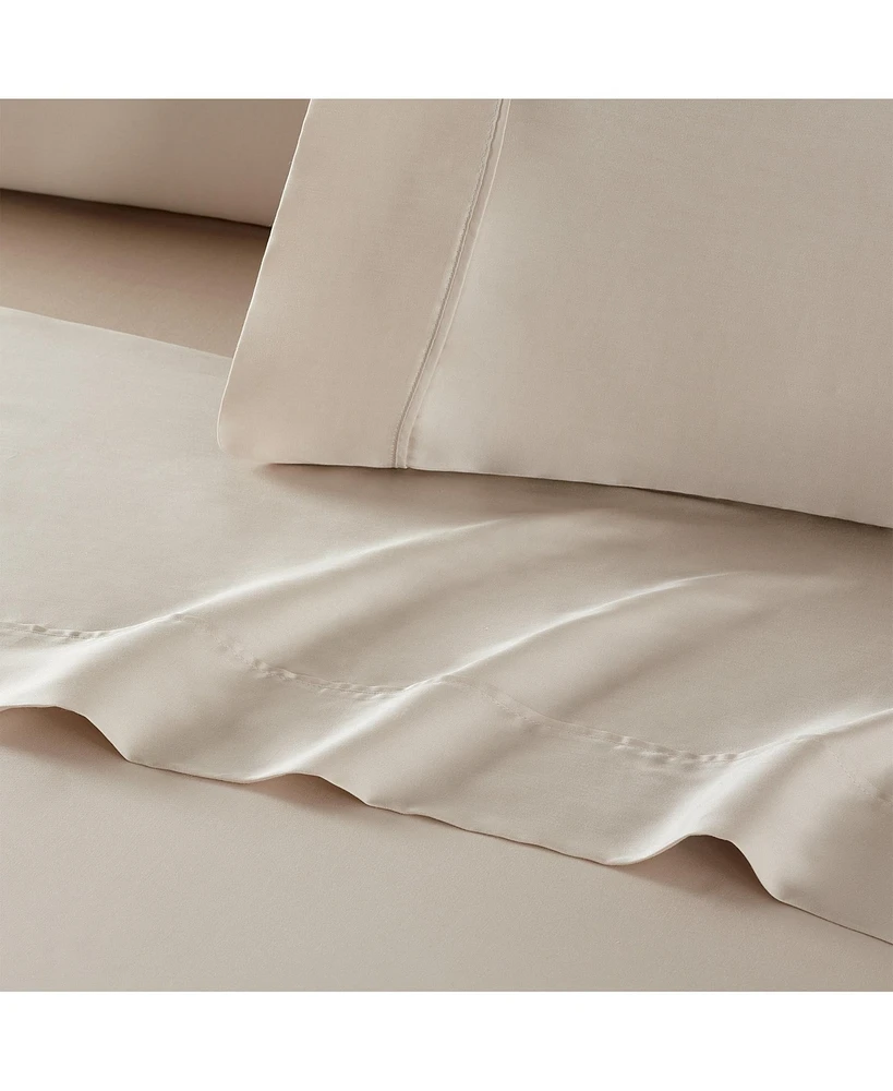 Aston and Arden Eucalyptus Tencel Queen Sheet Set, 1 Flat Sheet, Fitted 2 Pillowcases, Ultra Soft Fabric, Breathable Cooling, Eco-Friendl