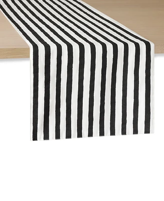 Kate Spade New York Hand Painted Shirting Stripe Table Runner, 15"x 72"