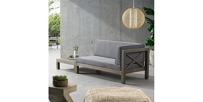 Brava X-Back Corner Bench-r With Coffee Table