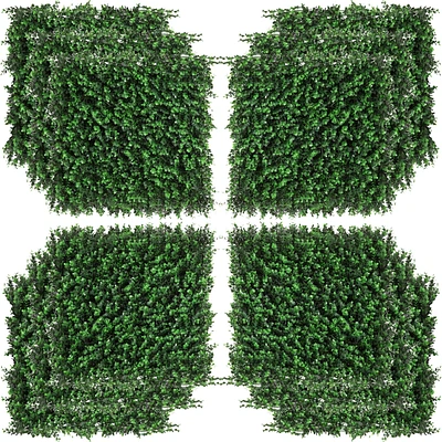 Grass Wall Panels, 20" x 20" Artificial Grass Wall Decor, Greenery Backdrop Panels Wall for Outdoor, Indoor, Garden, Fence, Backyard, Fresh