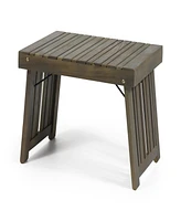 Foldable Acacia Wood Side Table: Durable, Stylish, Space-Saving