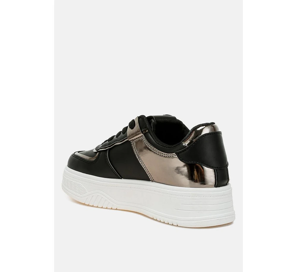 Scouts Metallic Paneling Platform Sneakers