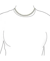 Bling Jewelry Art Deco Style Holiday Day Party Clear White Cubic Zirconia Marquise Formal Statement Tennis Necklace Prom Gold Plated