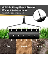 21" Manual Lawn Aerator Grass Aeration Tool Filled with Sand or Stone with Handle