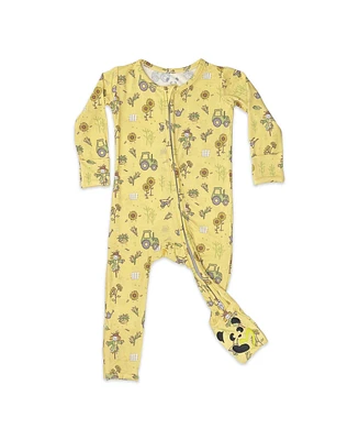 Bellabu Bear Baby Girls Autumn Harvest Convertible Footie Pajama