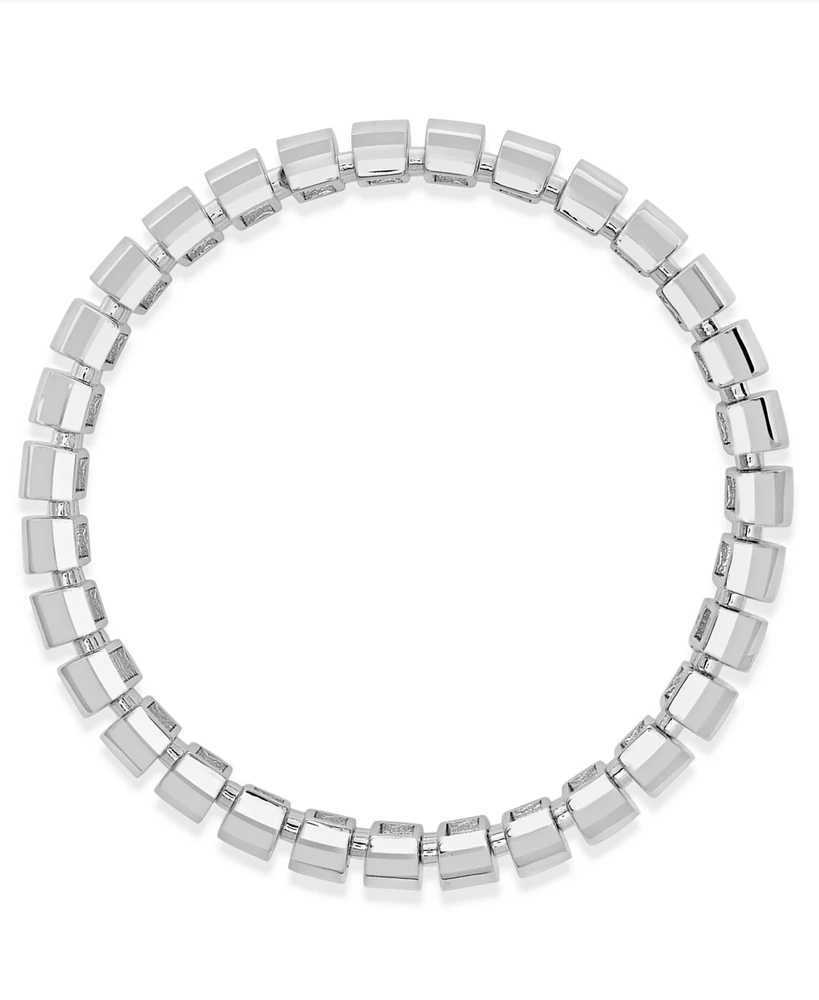 And Now This Gold, Silver Plated Brass Stretch Bracelet