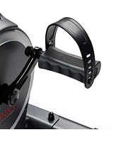Sunny Health & Fitness Magnetic Compact Under-Desk Mini Pedal Exercise Bike w/Resistance Bands & Free SunnyFit App Connectivity