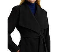 Lauren Ralph Lauren Petite Crepe Belted Wrap Coat