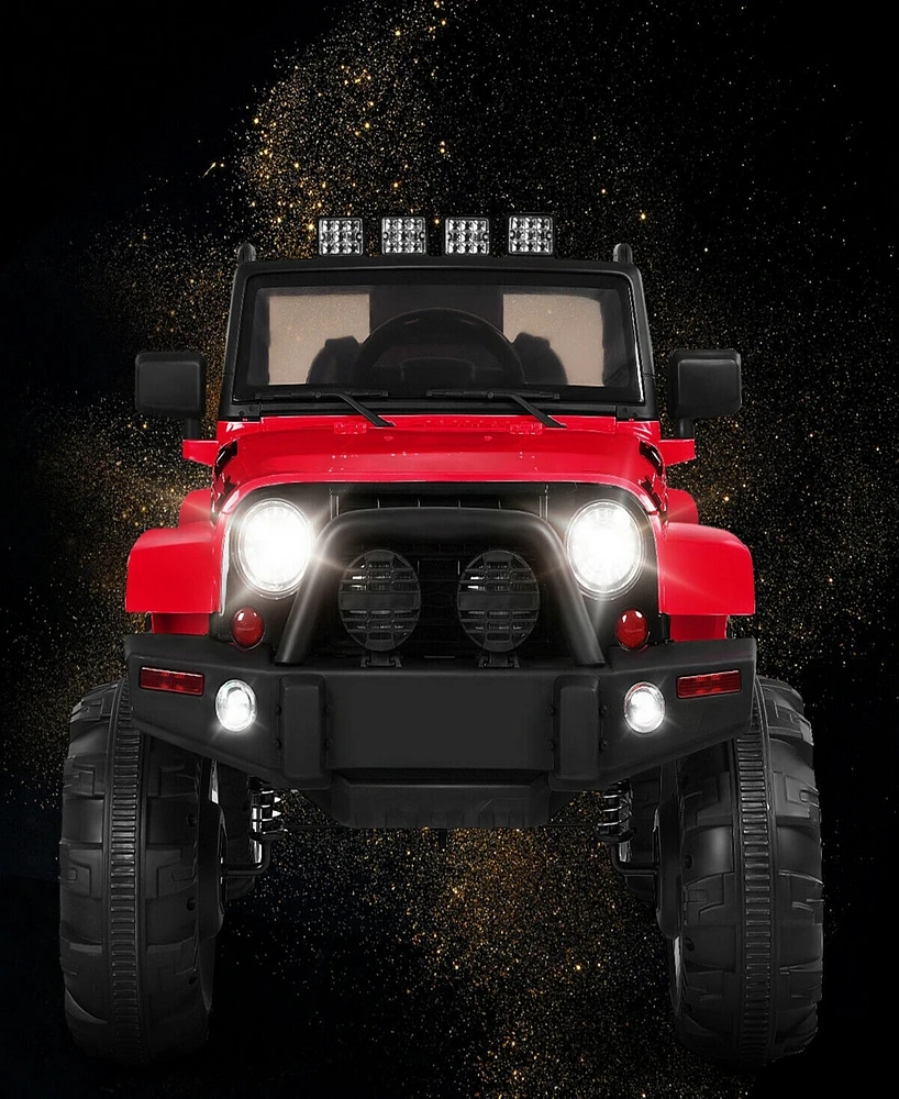 12V Electric Ride On Truck with Parental Remote Control and Led Lights