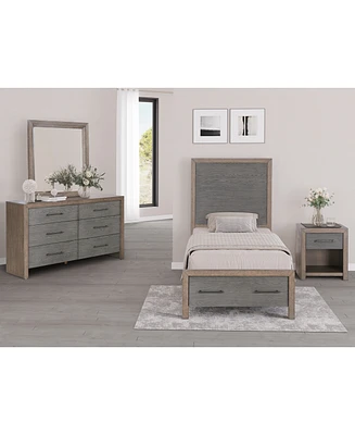 Portmore 3pc Twin Storage Set (Panel Bed, Small Dresser & 1-Drawer Nightstand with soft close drawers), Created for Macy's