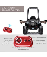 Aosom 12V Kids Utv with Music, Lights, MP3/Usb, Suspension,