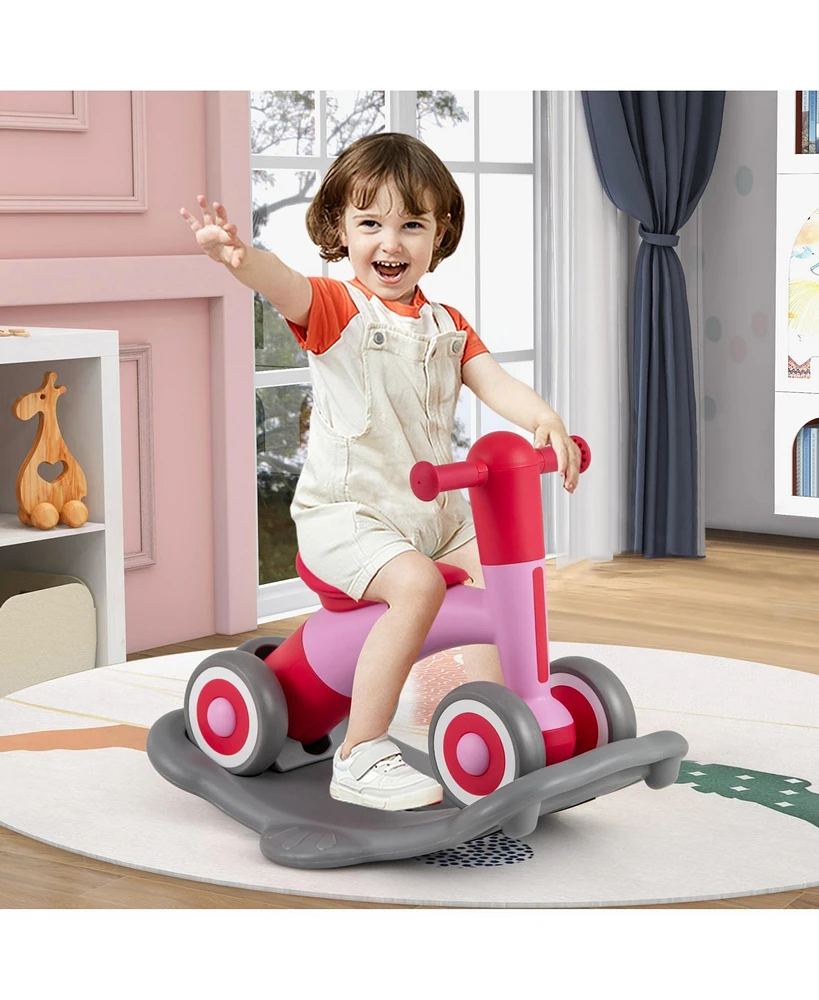 Hongge 3 in 1 Rocking Horse with Detachable Balance Board and Seat