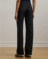 Lauren Ralph Wide-Leg 100% Linen Pants