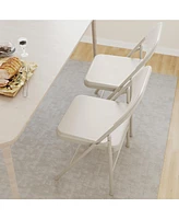 Folding Chairs Set of 2, Foldable Chairs with Metal Frame Hold Up to 350 Pounds
