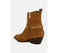 Rodeo Studded Suede Ankle Boots