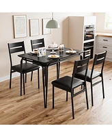 Dining Table for 4, Small Table and Chairs Set of 5, Dinette Set for 4