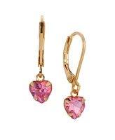 2028 Crystal Heart Drop Earrings