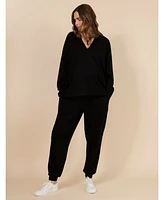 Motherhood Maternity V-Neck Pullover Scuba Hoodie