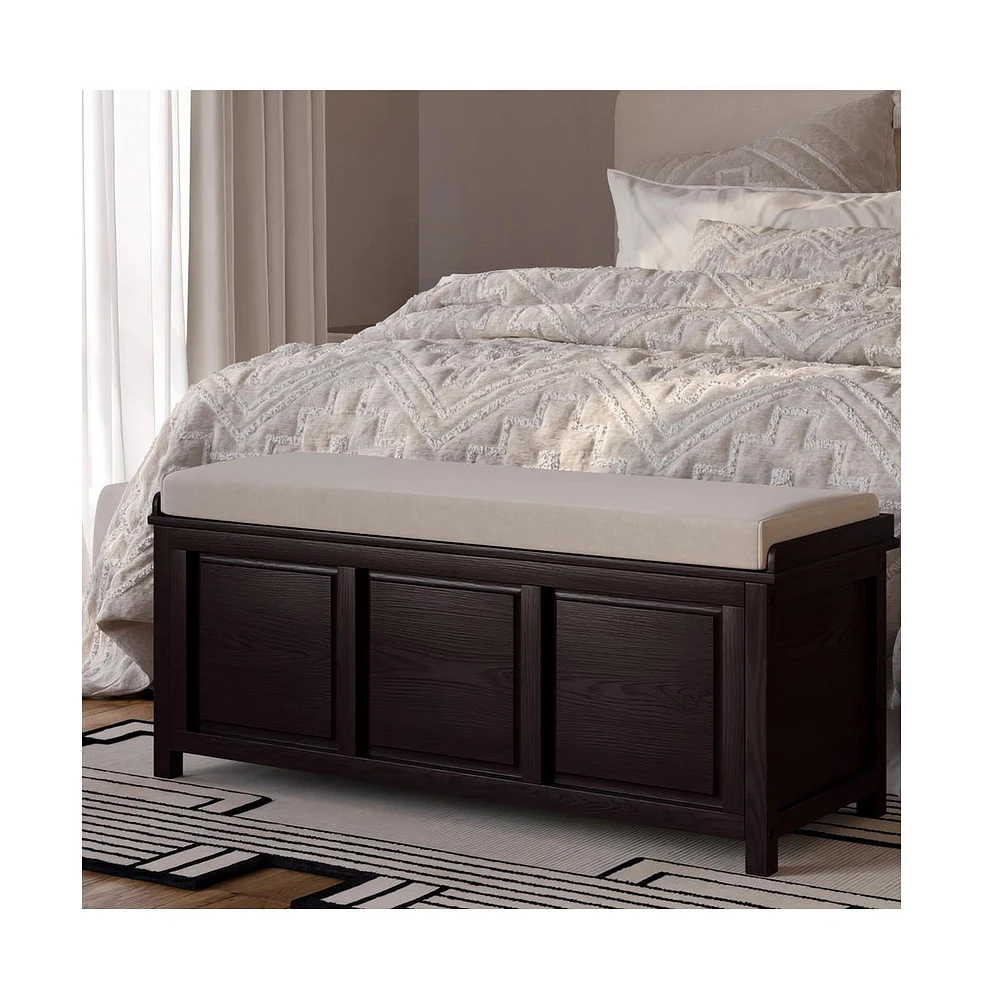 John Louis Home Solid Wood Open Top Storage Bench