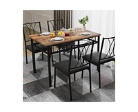 Dining Table Set for 4, Dining Room Table Set for 4, Dining Table and Chairs Set for 4, Dining Table with 4 Chairs, 4 Piece Dining Table Set