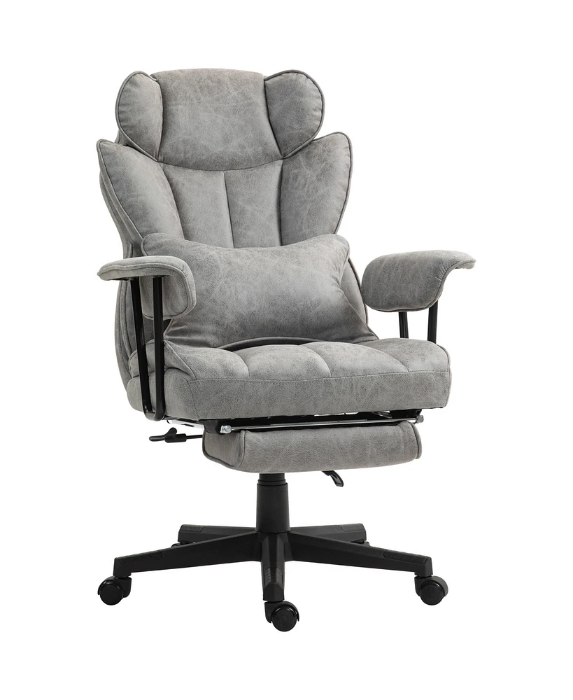 Homcom 396lbs. Big and Tall Office Chair with Footrest & Wide Seat,