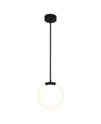 Cwi Lighting 10" Metal Hoops 1 Light Led Pendant