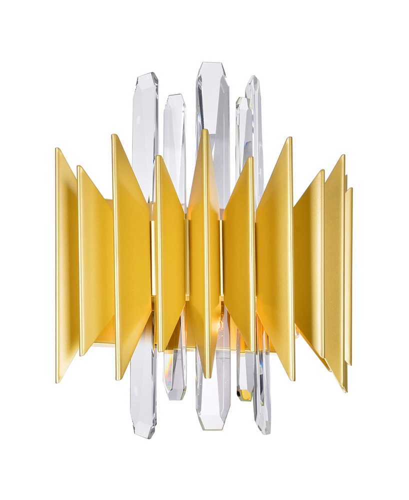 Cwi Lighting 12" Metal Cityscape 5 Light Wall Sconce
