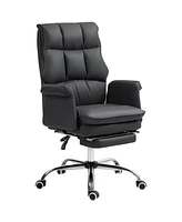 Homcom Executive Office Chair with Footrest, Ergonomic, Reclining,