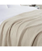 Haryana Luxury Waffle Weave Cotton Bed Blanket, King 108x90 in. (Color Options), Warm Blanket for Bedrooms