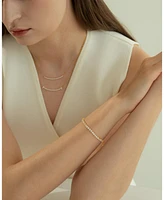 Sterling Silver 18k Gold Plated Daphne Necklace – Perfect Summer Gift, Minimalist Summer Jewelry