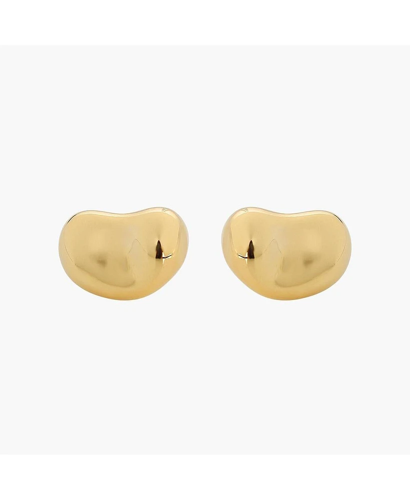 Sterling Silver 18k Gold Plated Alexandra Stud Earrings – Dainty Summer Earrings, Lightweight, Vacation Style, Warm Weather Look