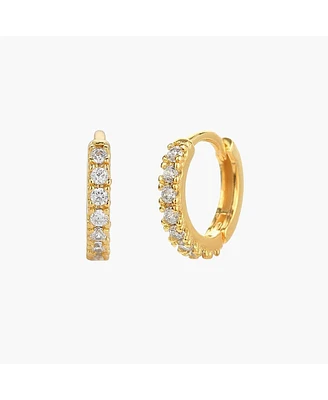 Sterling Silver 18k Gold Plated Ophelia Huggies Hoops – Dainty Summer Earrings, Lightweight, Vacation Style, Warm Weather Look