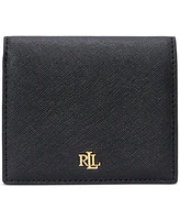 Lauren Ralph Crosshatch Leather Compact Wallet
