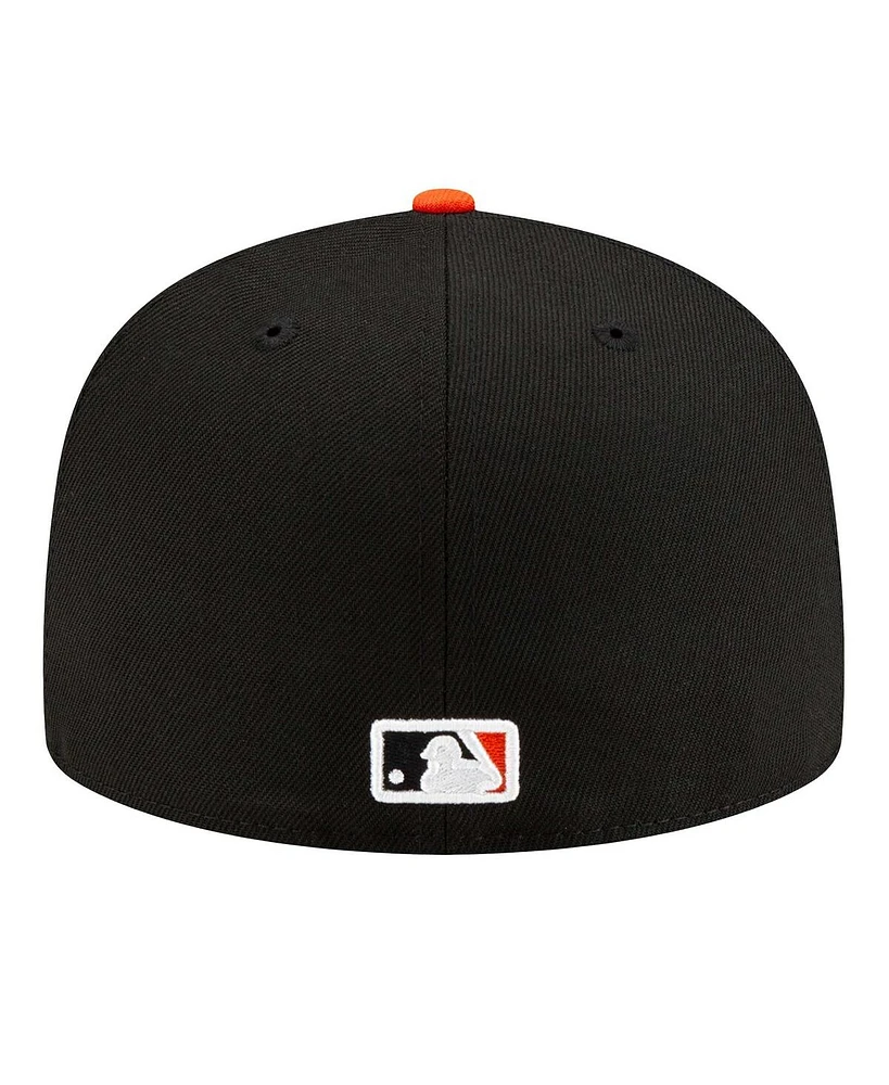 New Era Men's Black San Francisco Giants Turn Back The Clock 59FIFTY Fitted Hat