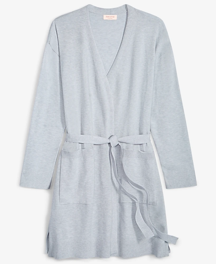 State of Day Women's Sweater Knit Duster Robe, Exclusively at Macy's