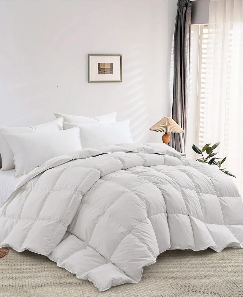 Unikome Ergonomic All Season Warm Cozy Goose Down Feather Duvet, Twin