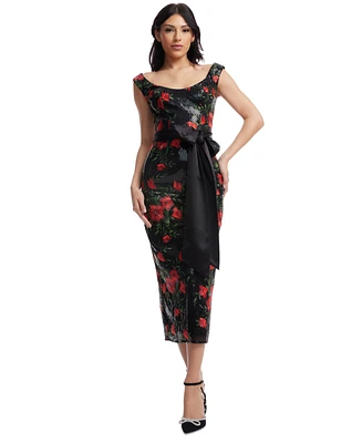 Dress the Population Women's Dottie Midi Dress