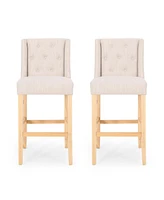 27" Wingback Bar Chairs Set of 2,Counter Stools for Kitchen Island or Home Bar-The Pop