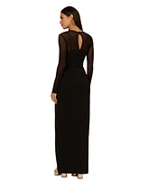 Adrianna Women's Mesh-Panelled Column Gown