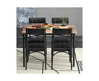 Bar Stools Set of 2, Upholstered Counter Height Barstools with Back, Kitchen Bar Stools with Footrest, Bar Chairs for Kitchen Island, Counter Bar