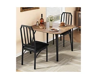 3 Pieces Dining Table Set for 2, Dining Room Table Set for 2, Small Kitchen Table for 2 with Upholstered Chairs,Dinner Table Set for 2, Kitchen Table
