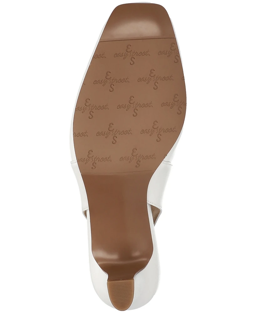 Easy Street Women's Ritsa Square Toe Slingback Pumps