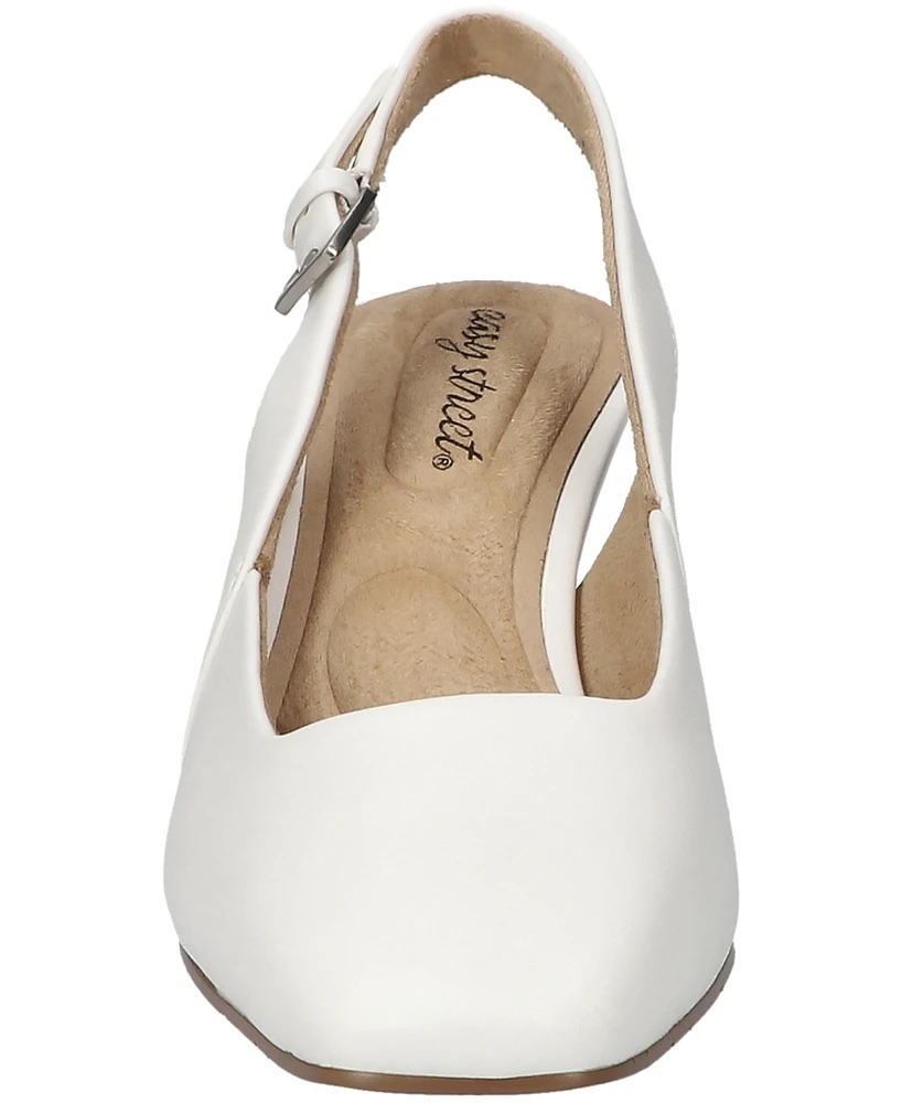 Easy Street Women's Ritsa Square Toe Slingback Pumps